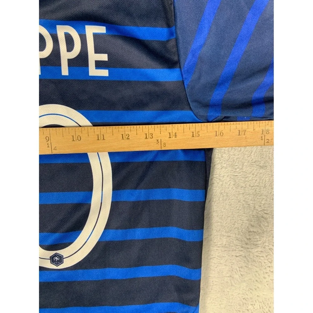 Fff Kylian Mbappe France National Team Jersey Unisex Size 24 Blue Youth Soccer
